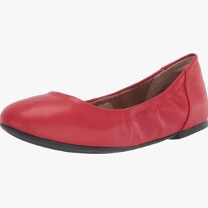 Amazon Essentials Women's Belice Slip On Ballet Flat Bright Poppy Red Size 7 New